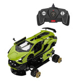 Lamborghini Sian 1/18 Scale DIY Building Kit Licensed with Remote Control and Customization Stickers by Rastar, 72pcs