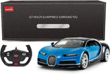 Bugatti Chiron RC Car 1/14 Scale Licensed Remote Control Toy Car with Working Lights by Rastar
