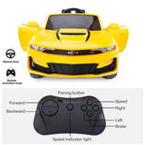 12V Licensed Chevrolet Camaro with Remote Control Ride On Car Kids On Wheelz
