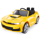 12V Licensed Chevrolet Camaro with Remote Control Ride On Car Kids On Wheelz