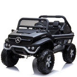 MERCEDES BENZ UNIMOG ATV 24V RIDE ON CAR 2 SEATER BLACK - KIDS ON WHEELZ - Kids On Wheelz