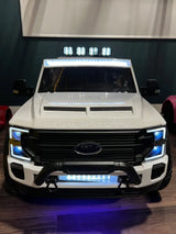 2 Seaters 24V Licensed Ford Super Duty F450 White Electric Kids' Ride On Car with Parental Remote Control Perfect Gift - Kids On Wheelz