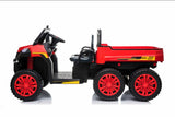 24V Farm Truck UTV 2 Seater 6 Wheels with Tipper Electric Kids' Ride-On Car with Parental Remote Controller Red-KOW Kids On Wheelz