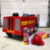 Fire Truck 12V Electric Kids' Ride-On Vehicle with Parental Remote Control (OPEN BOX) - Voltz Toys - Voltz Toys