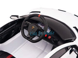 LAMBORGHINI AVENTADOR SVJ KIDS RIDE ON CAR 12V - WHITE - Kids On Wheelz