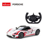 RC Car 1/4 Officially Licensed Scale PORSCHE 918 Spyder Performance White - Kids On Wheelz