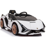 Official Licensed Lamborghini Sian 12V Electric Kids Ride On - White - Kids On Wheelz