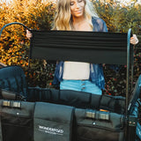 W4 Luxe Multifunctional Baby Stroller Wagon (4 Seater) Gray With Black Frame Back Order -WonderFold WonderFold