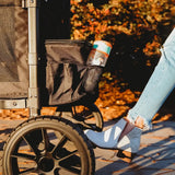 W4 Luxe Multifunctional Baby Stroller Wagon (4 Seater) Gray With Black Frame Back Order -WonderFold WonderFold