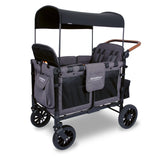 W4 Luxe Multifunctional Baby Stroller Wagon (4 Seater) Gray With Black Frame Back Order -WonderFold WonderFold