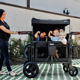 Keenz XC+ Plus 4 Person Luxury Push Pull Stroller Wagon w/Mesh Canopy & Sides, Charcoal Keenz