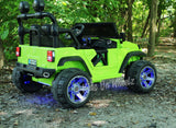 Jeep Truck 12V 2 Seater Electric Kids' Ride On Car with Parental Remote Control- Lime Green - Kids On Wheelz