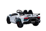 LAMBORGHINI AVENTADOR SVJ KIDS RIDE ON CAR 12V - WHITE - Kids On Wheelz