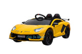 LAMBORGHINI AVENTADOR SVJ KIDS RIDE ON CAR 12V - YELLOW |SOLD OUT| - Kids On Wheelz