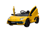 LAMBORGHINI AVENTADOR SVJ KIDS RIDE ON CAR 12V - YELLOW |SOLD OUT| - Kids On Wheelz