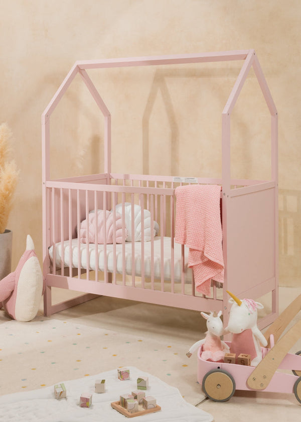 House Baby Crib - Pink