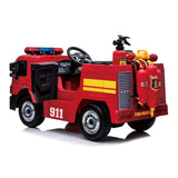 Fire Truck 12V Electric Motorized Ride-On Vehicle for Kids with Parental Remote Control (firetruck), Voltz Toys
