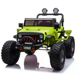Classic 2 Seater 12v Lifted Monster Jeep with Remote Control, Leather Seat and Rubber Tires Voltz Toys