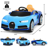 12V Licensed Bugatti Chiron Kids Ride on Car Ride On - Kid On Wheelz Kids On Wheelz
