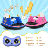 6V Kids Ride On Bumper Car 360-Degree Spin Race Toy with Remote Control-Costway- Costway