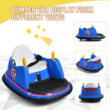 6V Kids Ride On Bumper Car 360-Degree Spin Race Toy with Remote Control-Costway- Costway