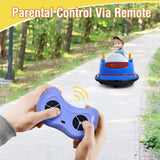 6V Kids Ride On Bumper Car 360-Degree Spin Race Toy with Remote Control-Costway- Costway