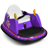 6V Kids Ride On Bumper Car 360-Degree Spin Race Toy with Remote Control-Costway- Costway