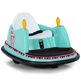 6V Kids Ride On Bumper Car 360-Degree Spin Race Toy with Remote Control-Costway- Costway