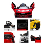LAMBORGHINI AVENTADOR SVJ 1 KIDS RIDE ON CAR 12V - RED