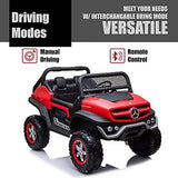 Mercedes-Benz Unimog 2 Seater 12V Electric Ride On Car for Kids with Parental Remote Control, Voltz Toys