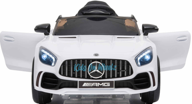 Mercedes Benz AMG GTR 12V Kids Ride On 1 Seater White - Kids On Wheelz