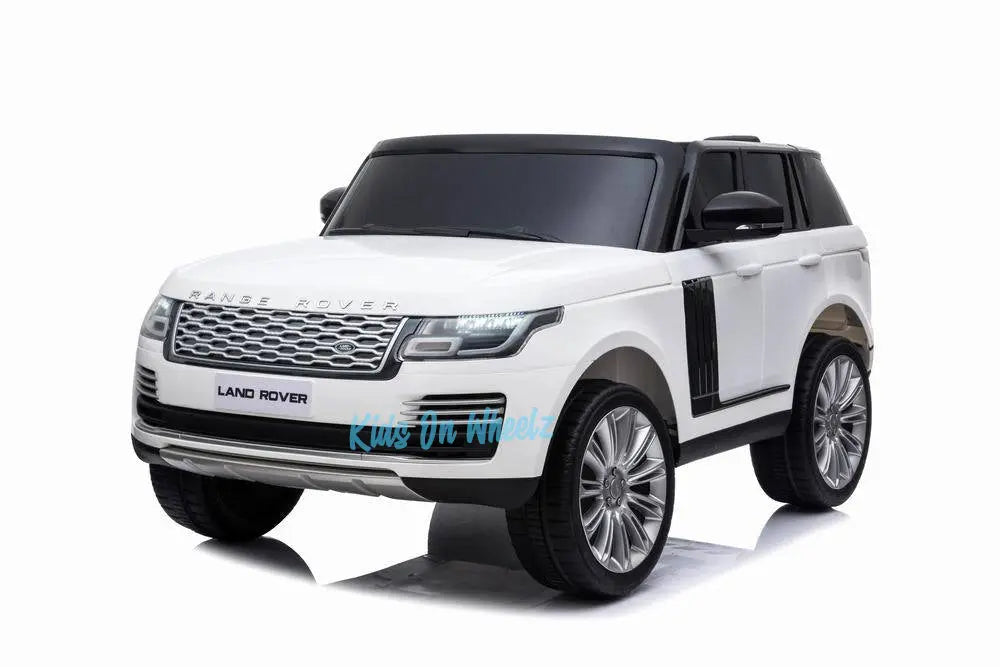 Ride On Cars For Kids White Range Rover 12V Seater |Kids On Wheelz|