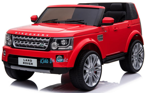 LAND ROVER DISCOVERY 12V KIDS RIDE ON 2 SEATER - RED - Kids On Wheelz