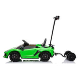 Lamborghini Aventador SVJ 12V Electric Ride-On Car for Kids with Parental Hoverboard Lime Green- Kids On Wheelz