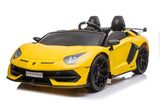 2 Seater Lamborghini Aventador SVJ 12V Electric Kids' Ride-On Car with Parental Remote Control - Kids On Wheelz