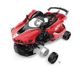 Rastar 1:18 R/C FERRARI FXX-K EVO 92pcs DIY Assembly Building Kit with Remote Control, Voltz Toys