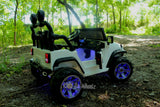 2 Seater Jeep Truck 12V Electric Kids' Ride On Car with Parental Remote Control- White