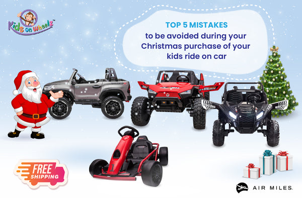5 Mistakes should be avoid during Purchasing Ride on Car for your kid first time in this Christmas