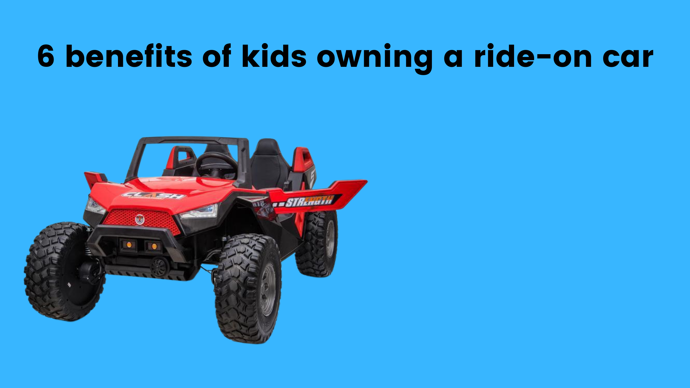 6 benefits of kids owning a ride-on car – Kids On Wheelz