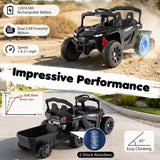 12V UTV Crawler With Trailer 1 Seater Ride On Car
