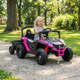 Costway 12V Kids Ride-On Tractor Toy with Remote Control
