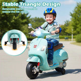 VESPA 12V Licensed Kids Ride-On Motorcycle Toy with Training Wheels