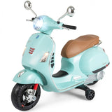 VESPA 12V Licensed Kids Ride-On Motorcycle Toy with Training Wheels