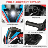 Costway 12V Licensed BMW Kids Ride-On Motorcycle Toy with Headlights