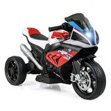Costway 12V Licensed BMW Kids Ride-On Motorcycle Toy with Headlights