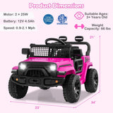 Costway 12V Kids Ride-On Truck Toy with Remote Control