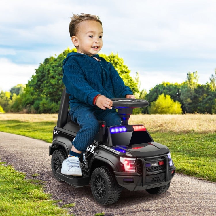 6V Kids Ride On Police Car with Real Megaphone and Siren Flashing Ligh ...