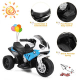 Costway 6V Licensed BMW Kids Ride-On Motorcycle Toy with Headlights