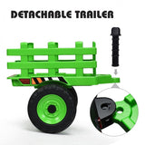 TY327774US 12V Kids Ride-On Tractor Ground Loader with Trailer