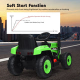 TY327774US 12V Kids Ride-On Tractor Ground Loader with Trailer
